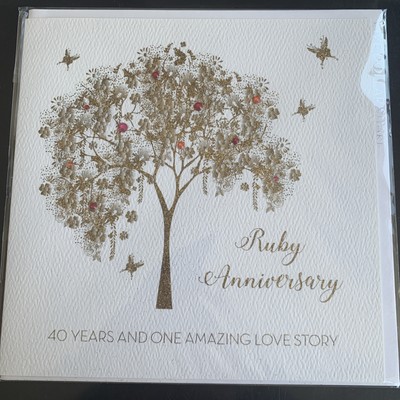 Five Dollar Shake Greeting Card Jewels/ Gems - Ruby  Anniversary