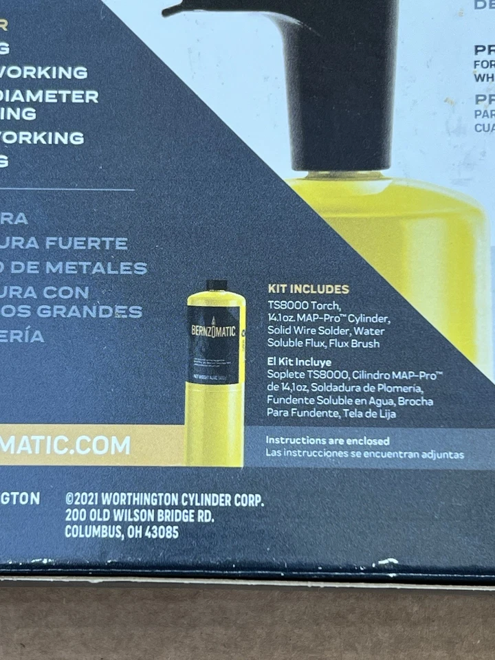 Kit de antorcha Bernzomatic Trigger Start Max Performance TS8000-NUEVO Foto 4 de 4