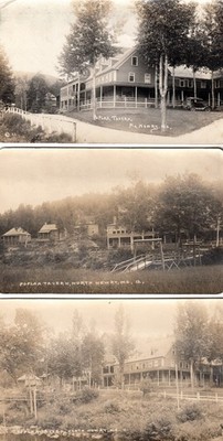 North Newry ME [3] RPPC Poplar Tavern Inn Cabins Dock c1928 Postcards
