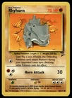 Rhyhorn 90/130 Pokemon Card Original Base-2 Set EXC BUY 2 CARDS GET 1 FREE!!!!