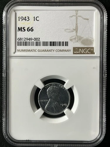 1943  1C Lincoln Wheat One Cent  NGC MS66  6812949-002