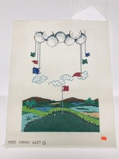 Patti Mann Designs NEW Hand painted Needlepoint Canvas Golf