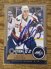 Milan Jurcina Autographed Hockey Card Capitals Caps ~ 2008-2009 O-Pee-Chee #393