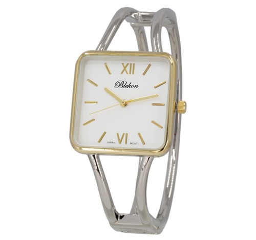 Blekon Collections Damen 30 mm Quadrat Elegant Metall Manschette Armreif Modeuhr - Bild 36 von 46