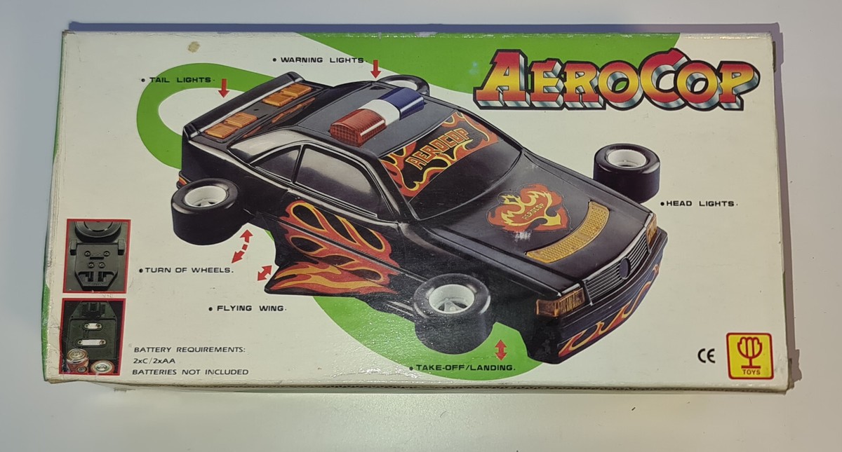 Vintage 90s Friction Car AEROCOP battery operated NOS NOT TESTED