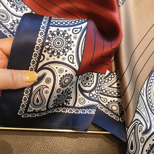 Hombres 100 Bufanda de Seda Cachemira Cuadrada Corbata Necadero Silenciador Traje Camisa Rojo Azul - Imagen 5 de 12
