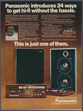Panasonic ComponentStereo Receiver Turntables Speakers Vintage Magazine Ad 1978