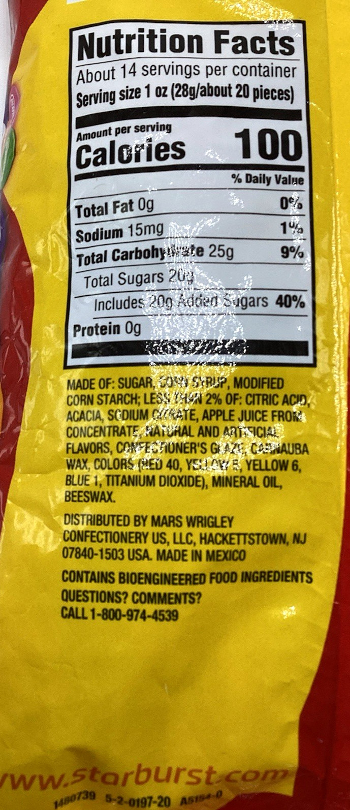 3 Pack Starburst Original Jelly Beans Candy 14oz Cherry Strawberry Apple Grape