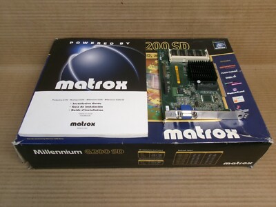 NEW MATROX MILLENIUM G2+/MSDP/8N 8MB PCI VIDEO CARD G200SD
