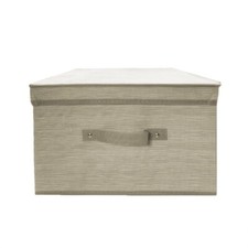 [1 o 3] Scatole salvaspazio beige per armadi in tessuto mis. 40x50x25 cm-1499C