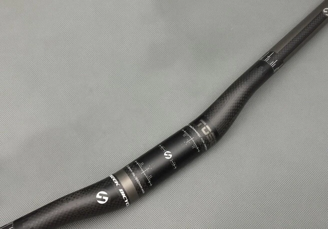 Carbon 3K MTB Bicycle Road fixie Bike Riser bar Cycling Handlebar 31.8*580m Gray - Image 4 of 4