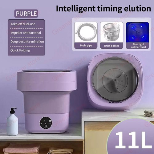 Mini Washer Portable Washing Machine Foldable Washer Spin Dryer Small Travel 11L - Picture 15 of 16
