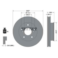 Textar 2X Bremsscheibe 92236003