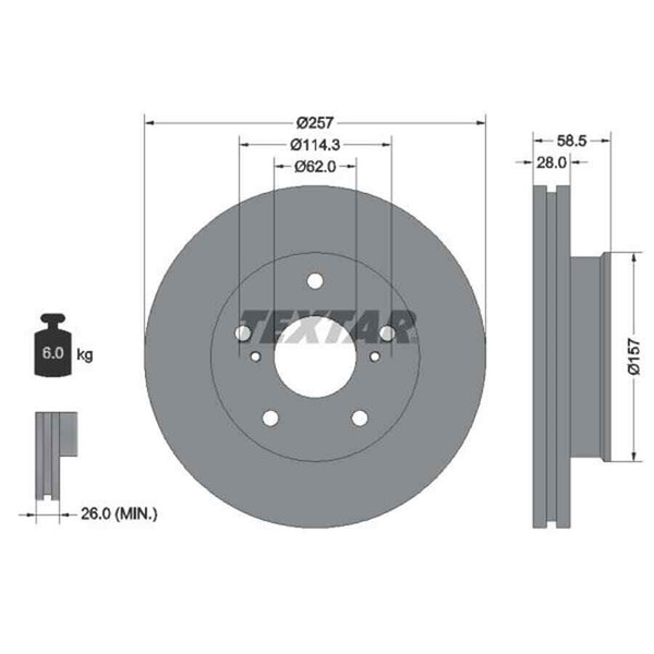 Textar 2X Bremsscheibe 92236003-image