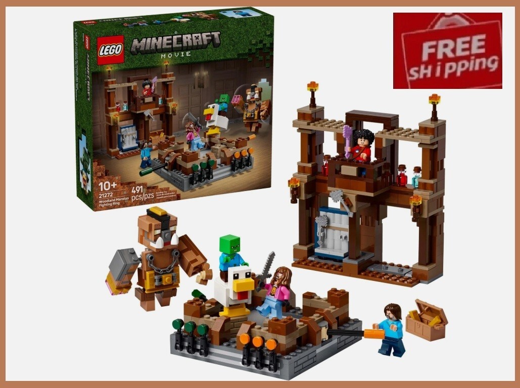LEGO Minecraft Woodland Mansion Fighting Ring Building Set for Kids 10+