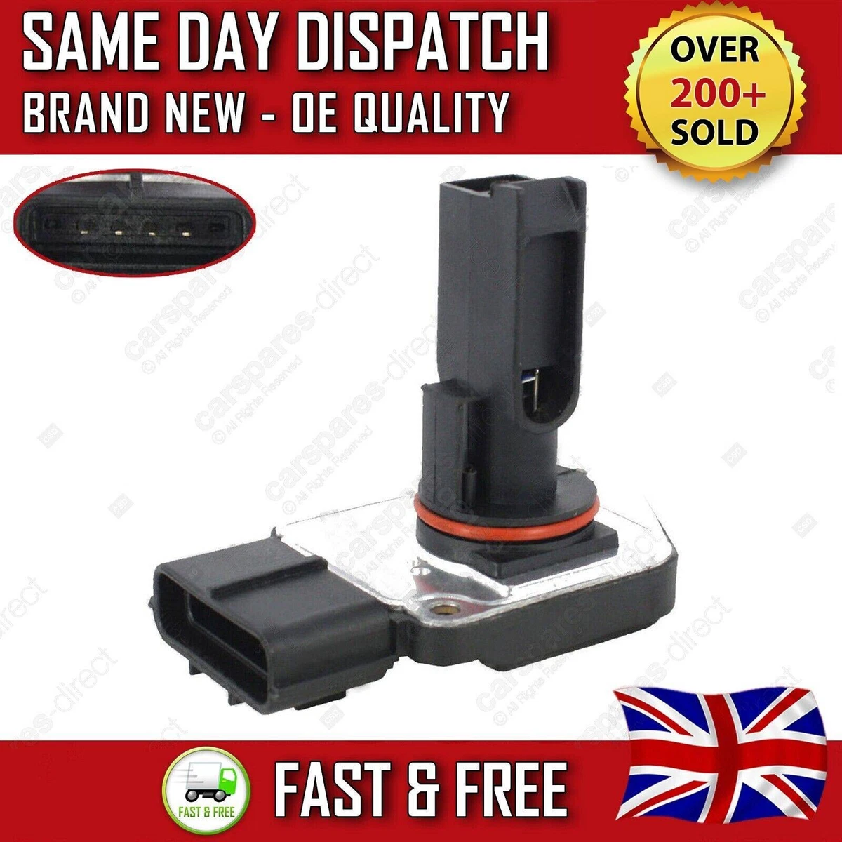 JAGUAR X TYPE MAF SENSOR MASS AIR FLOW METER 2003 2009 2.0 2.2 DIESEL C2S26978