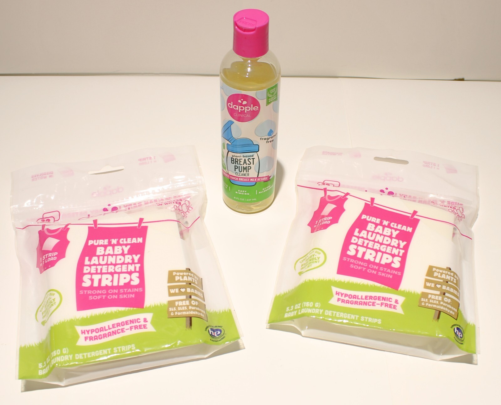 Dapple Breast Pump Cleaner and Baby Laundry Strips Plant-Based Fragrance Free HE Safe-image