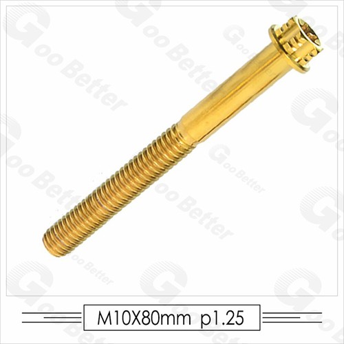 M10 Titan Flanschkopf T50 Torx Schraube Doppelantrieb Gold 1,25/1,5 mm Gewinde - Bild 29 von 30