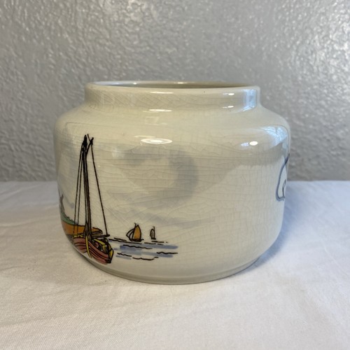 Vintage Goedewaagen Tobacco Jar NO Lid Planter Vase Dutch Scene Imprinted #1463 - Picture 2 of 9