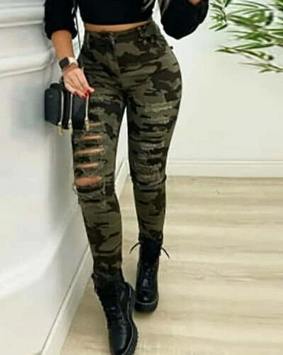 High waisted army clearance jeans