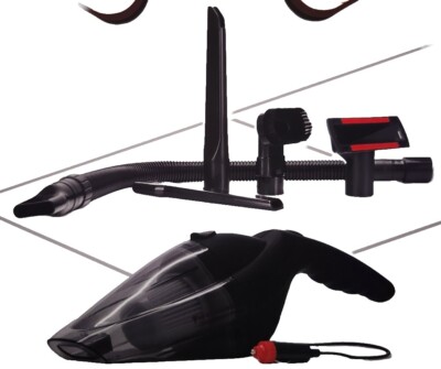 cigarette lighter car vacuum Firestone 6-pc. Portable Vacuum Cleaner - Black