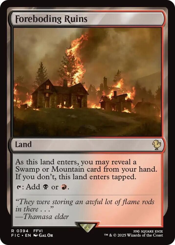 NM Foreboding Ruins, MTG, Final Fantasy Commander, Magic the Gathering, 394