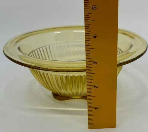 Vintage Federal Glass Mixing Bowl Set of Four Kitchenware Golden Glow NO CHIPS - Picture 17 of 17