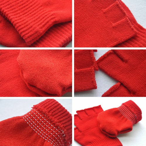 Women Men Winter Warm Knitted Fingerless Half Finger Magic Gloves Knit Mitten🔥 - Bild 10 von 16