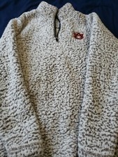 AUBURN UNIVERSITY SHERPA 1/4 ZIP PULLOVER  VERY NICE SIZE LARGE