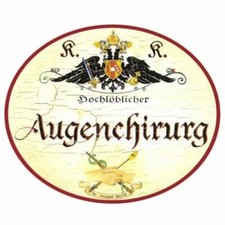 Augenchirurg Nostalgieschild