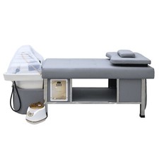Head Spa Bed Shampoo Bed with water flow,Shampoo Backwash Unit Grey