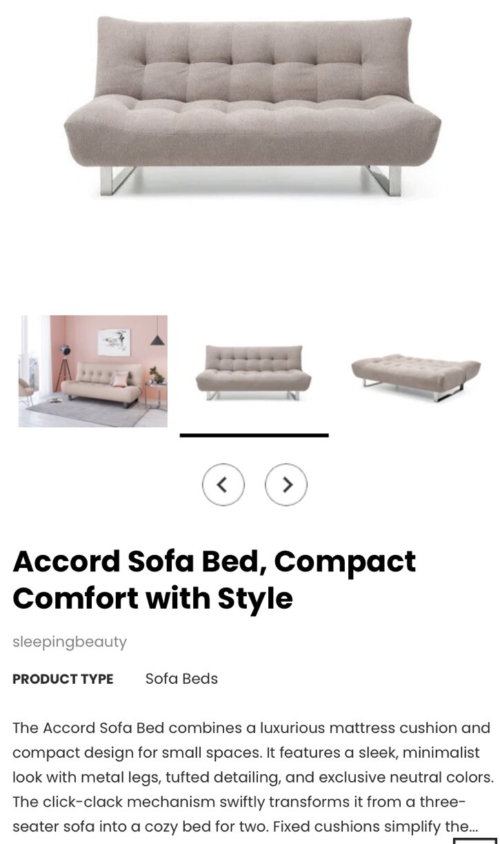 Sofa Bed 3 Seater Accord Bensons For Bed eBay