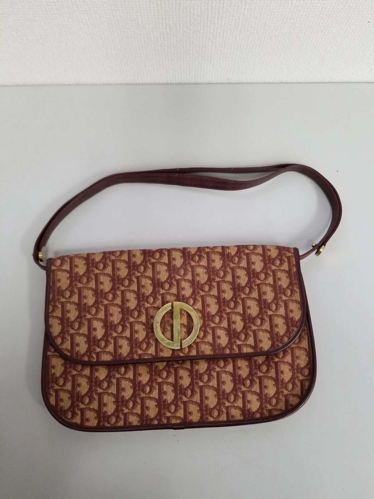 Sac bandoulière Dior 2 voies d'occasion pochette fourre tout toile cuir 23016