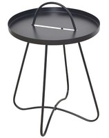 Beistelltisch Schwarz Couchtisch Glastisch Metalltisch Wohnzimmertisch Tisch
