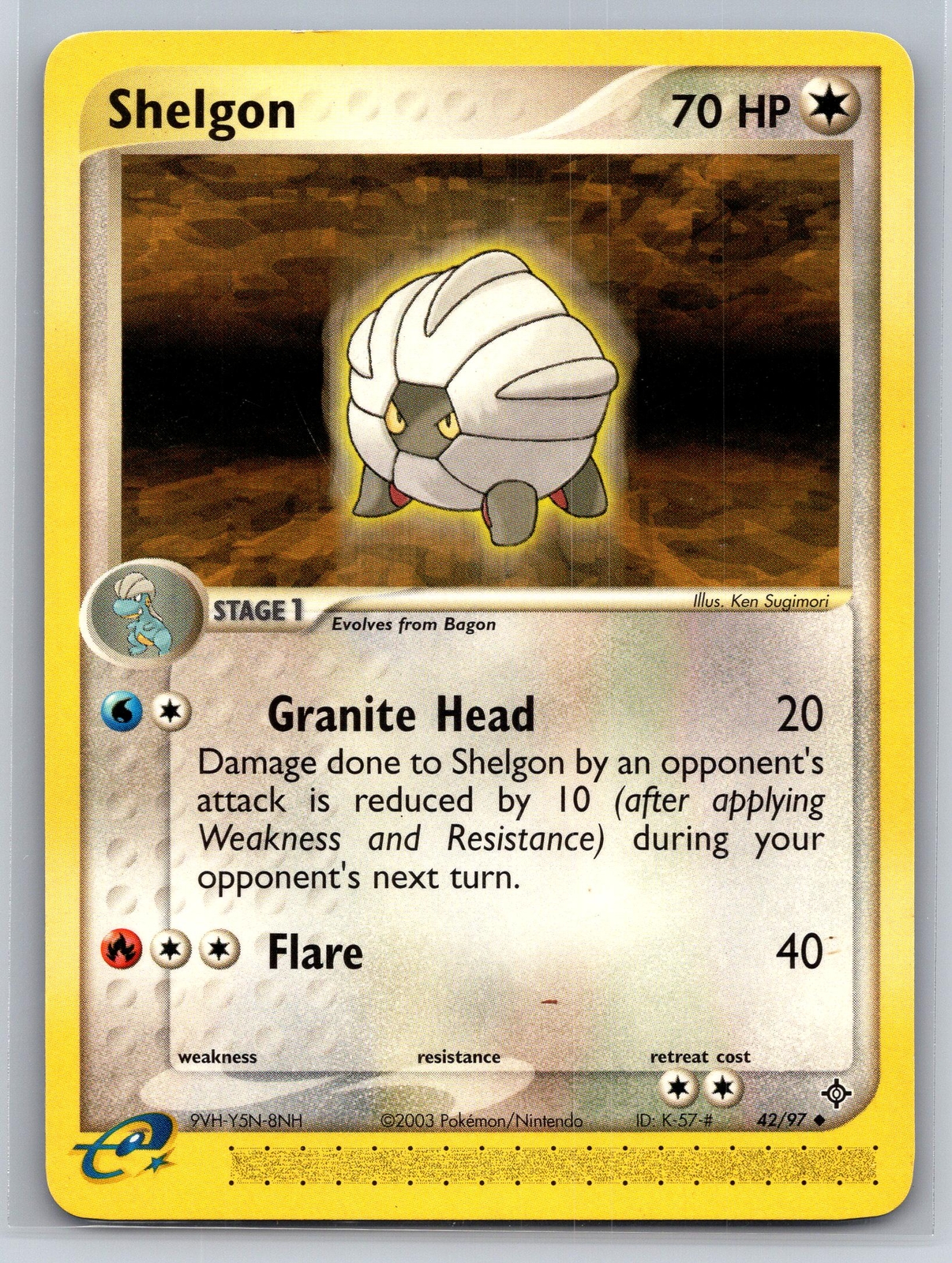 Shelgon 42/97 Uncommon Pokemon 2003 EX Dragon e-Card Near Mint or Better