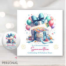 Personalised Fabulous at 40 50 30 21 18 Birthday Card for Female Women's Woman