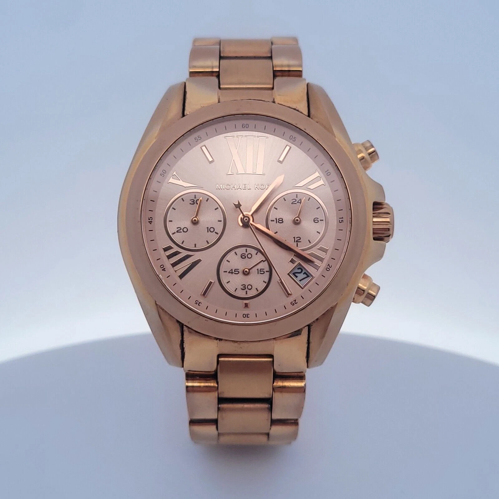 Orologio Cronografo Donna Michael Kors Bradshaw Rosa Tonificato Oro Acciaio Inox