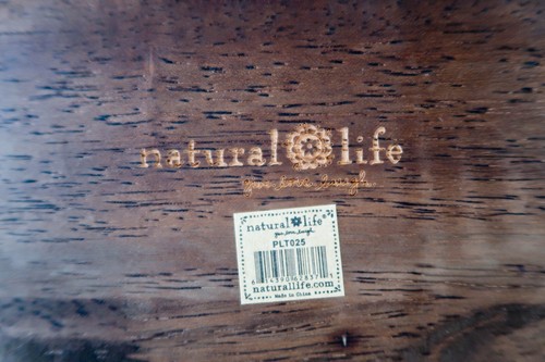 NATURAL LIFE Hand Painted Folk Art Flowers Wooden Tray - Picture 4 of 4