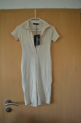 Tall Stone Ribbed Button Down Jumpsuit kurz 36 Pretty Little Think