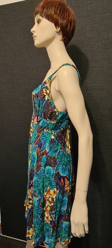 Roxy Summer Dress Tropical Floral Print Size Medium - Picture 14 of 19