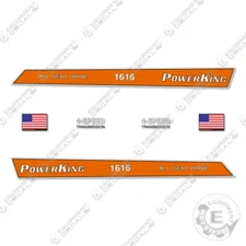 Fits Power King 1616 Decal Kit Tractor - 7 YEAR OUTDOOR 3M VINYL!