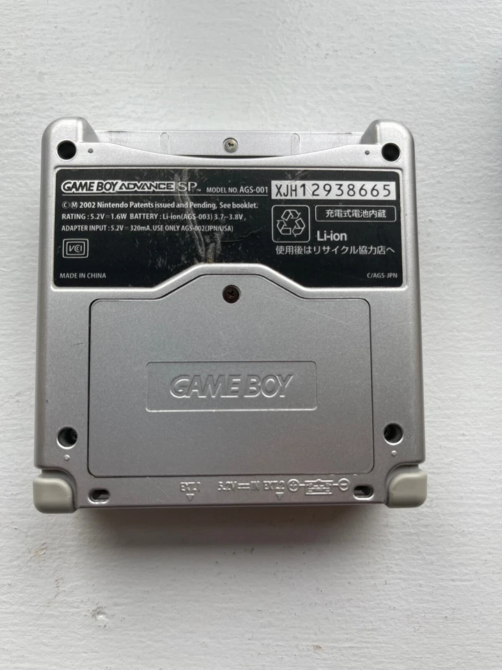 Auténtico Nintendo OEM Game Boy Advance SP GBA SP - Plateado - AGS-001 + Cargador Foto 3 de 3