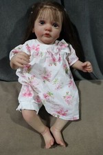 Bambola Reborn rifinita 22 pollici dall'artista dipinta capelli radicati a mano Bebe dipinta ragazza