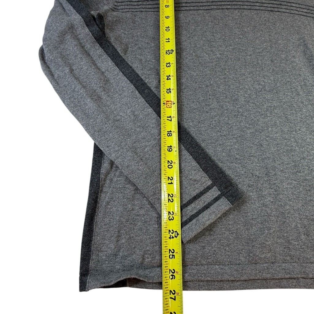 Calvin Klein Gray V Neck Sweater Long Sleeve Lightweight Knit Size M image 4