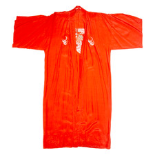 Donna Kimono Camicetta Rosso 3/4 Maniche L
