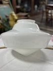 Vintage Milk Glass School House Pendant Light Globe Lamp Shade