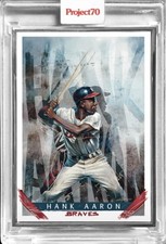 2021 Topps Project 70 HANK AARON #23 by Chuck Styles BRAVES Brewers HOF MVP