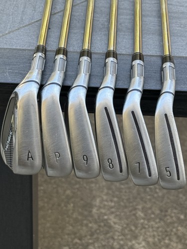 TAYLORMADE STEALTH IRONS 6 PC SET PW,AW STEEL STIFF *LEFT-HANDED OPEN BOX