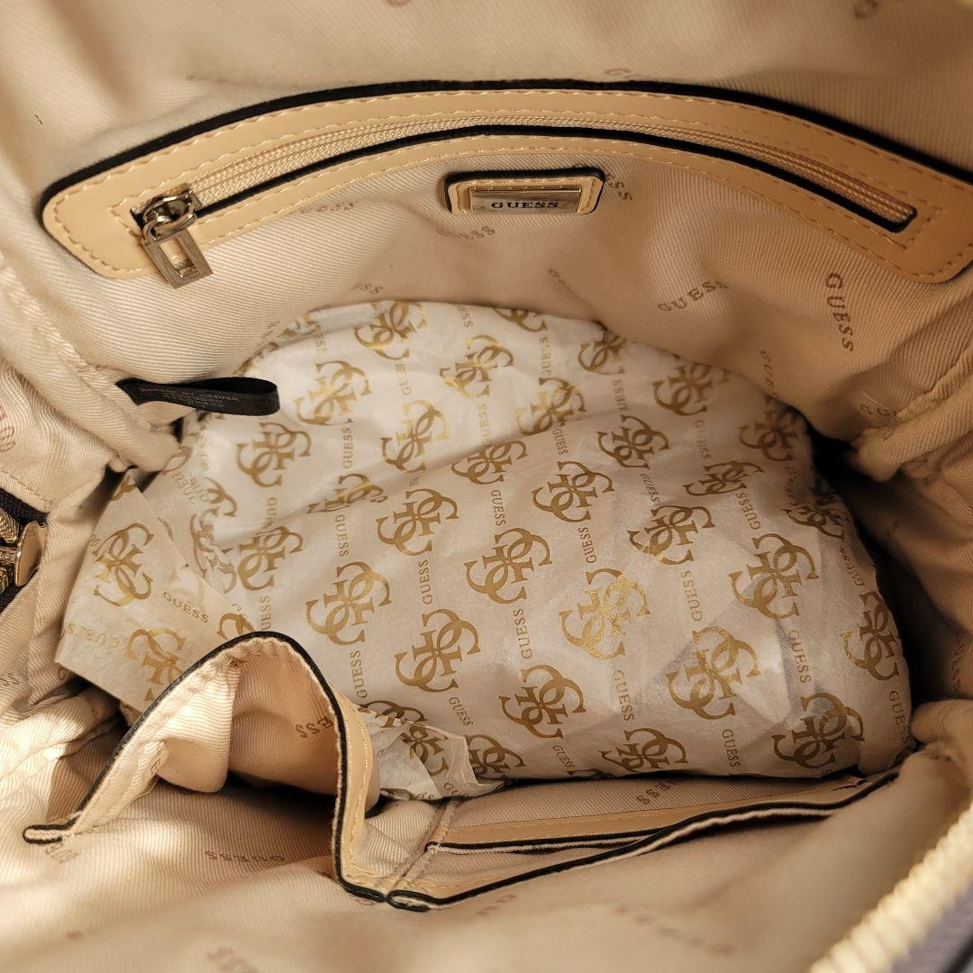 Guess Monogram Mini Backpack Brown Synthetic Leat… - image 7