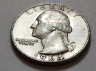 1964 Washington Quarter • NMM 90% Silver • Strong Detail    X93